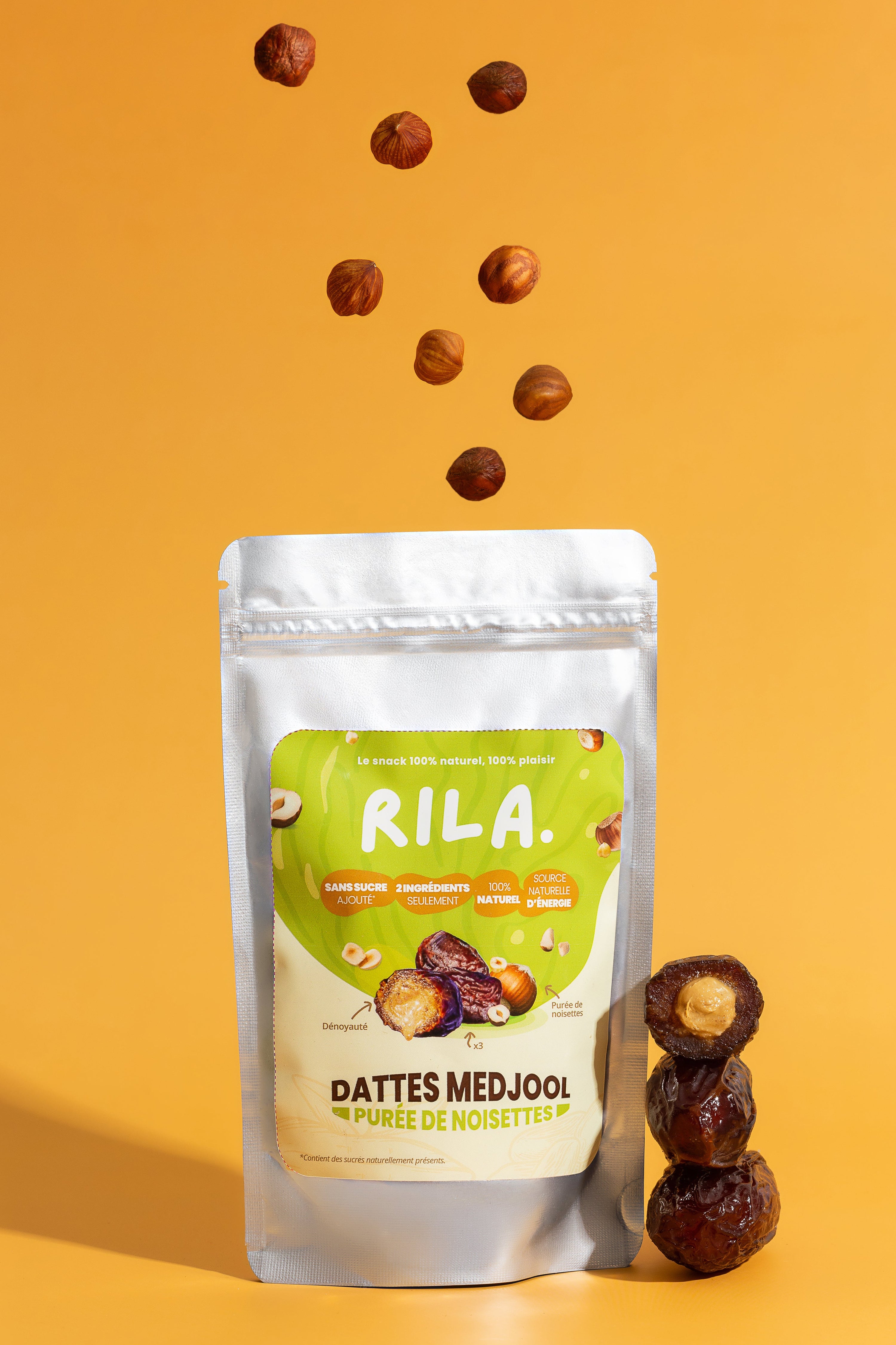 Dattes fourrées à la purée de noisettes